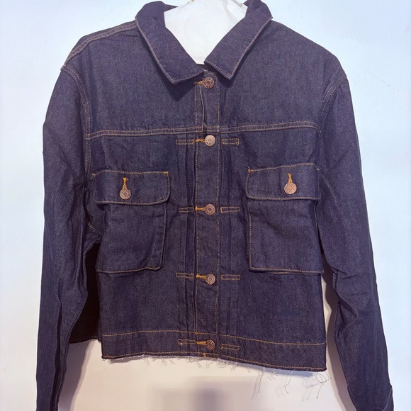 torrid Jackets & Blazers - Torrid Dark Blue Jean Jacket with Button Accents